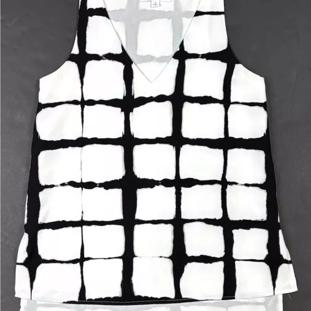 Black and White Checkered Women's Top